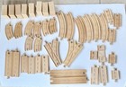 Thomas Wooden Train Track - 33 Pieces - 8 Risers - Train And Road Lot