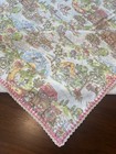 Vintage Handmade Mother Goose Nursery Rhyme Character Blanket