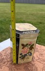 Vintage Daher Floral Octagon Tin Box Hinged Lid Container Made In England