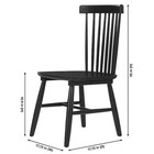 Stylewell Black Windsor Solid Wood Dining Chairs  set Of 2 
