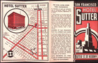 Hotel Sutter San Francisco Fold Out Brochure Map C1920s