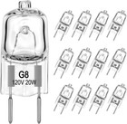 10pack - 20 Watt G8 120v T4 Light Bulbs G8 Base Bi-pin 120 Volt Jcd Warm White