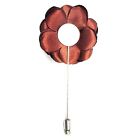Men s Solid Color Rose Floral Lapel Pin