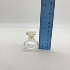 Vintage Miniature Clear Glass Perfume Bottle With Stopper Decorative Display