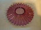 Vintage Cranberry Fluted Ruffled Petticoat Glass Lamp Chimney Shade 9 1 2 Inch