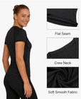 3 Pack Women s Compression Short Sleeve T Shirts Workout Black Size L Nwot