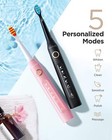 Fairywill 507 Set Of 2 Electric Toothbrush Rechargeable Travel Cases 5 Modes Usb