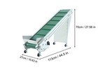 47 electric Incline Conveyor Machine Rubber Pvc Belt Electronic Speed Regulation