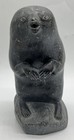 Vintage Inuit Otter Signed Adamie Alaku Anauta Eskimo Large Stone Carving 8-1 2 