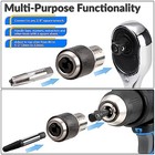 Ratcheting Tap Socket Set 2pcs With Adjustable Jaws - 3 8  Drive Tap Holder For