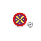 Derafsh Kaviani Brooch Ancient Persia Symbol Enamel Lapel Pin Unisex  Silver