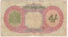 Bahamas 4 Shillings Currency Banknote 1936 P 9e