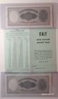  2  1947 1000 Lire Italy Uncirculated Crisp Rare   1964 Bon Voyage Money Pack 