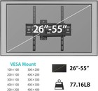 Full Motion Corner Tv Wall Mount For 26-55  Flat   Curved Tvs  Swivel Tilt Artic