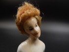 Vintage Victorian Lady Half Doll W  Real Hair Pincushion Porcelain Doll  Germany