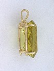 14kt Oval 18x13 Aaa Brazilian Citrine  Gem Gemstone Pure 14kt Gold Pendant Ebs37