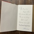 Vintage Christmas Card Holly And Gold Foil Mid-century