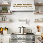 Wowow Pot Filler Faucet Polished Nickel Solid Brass Wall Mount Kitchen Stove Fau