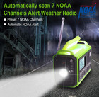Emergency Weather Radio  5000mah Solar Hand Crank  Am fm noaa  Flashlight  Sos