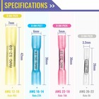 800pcs Blue Heat Shrink Butt Connectors Awg16-14  Plustool Marine Grade Elect   