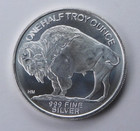 Highland Mint Hm Buffalo Nickel Half Troy Oz  999 Fine Silver Round