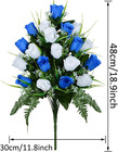 Artificial Cemetery Flowers  Grave Decorations Roses  Memorial Flowers Bouquet W