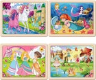 4 Pack 24 Pc Unicorn Mermaid Wooden Jigsaw Puzzle Set Kids Toddler Toy