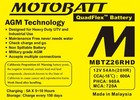Motobatt Mbtz26rhd Quadflex Agm Sealed Battery Replaces 26  26r   4014132-p