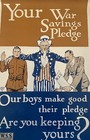 Antique Original Wwi Uncle Sam War Savings Stamps Wss Poster 32x21in