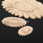 4x Unpainted Woodcarving Corner Onlay Appliques Frame Home Cabinet Door Decal
