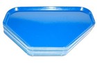  12 Pack  Cobalt Blue Lunch Trays Molded Fiberglass Food Trays 14 X 22 Trapezoid