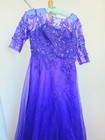 Famous Boutique Purple Lace Tulle Evening Gown Size 10 Corset Back Prom Dress