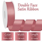 25 Yards 7 8 Inch Double Faced Dusty Pink Satin Ribbon Gift Bouquet Crafts