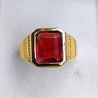 Natural Red Ruby 14k Yellow Gold Man s Ring For Engagament Gift Ring