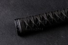 Black Rayskin Handle Black Synthetic Ito Tsuka For Japanese Samurai Katana Sword