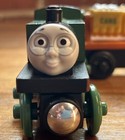 Thomas Wooden Railway Lot Euc Whiff   Recycling Cars Bins Cargo Train Set   Brio