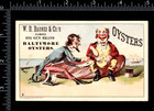 Rare Uncle Sam Big Gun Brand Baltimore Oysters Barnes John Bull Trade Card J us