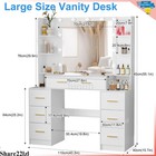 Vanity Set With 11 Led Lights Makeup Desk Mirror Dressing Dresser Table Dresser