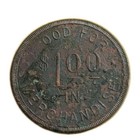 1880s Trade Token Indian Territory  Eufaula Oklahoma  J  Burdett G f 1 00 Scarce