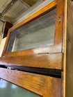 Vintage Oak Door  W  Pebeled Glass Jamb   Transom Door 36 x83  Architectural