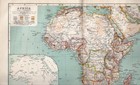 Africa Continent Map Political Boundaries Relief Rivers 1910 11 X 16 Antique Map