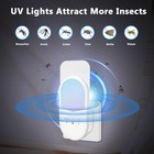 Indoor Flying Insect Trap Reusable Plug In Uv Light Sticky Mute Mosquito Killer