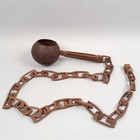 Antique Sailor Carved Whimsey With Coconut Dipper