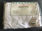 New American Baby 15x33    White Fitted Bassinet Sheet 100  Cotton Percale