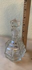 Vintage Clear Glass Perfume Decanter bottle With All Glass Stopper