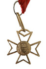 Antique White Enamel Cross Medal W Ribbon    pluribus Unum    Patriotic Award
