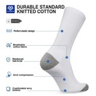 Closemate Mens Athletic Cushioned Crew Socks 6 Pairs Cotton Breathable For Wo   