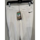 Nike Boys Xl White Baseball Softball Pants Blue Side Stripe Dx9171-100 Nwt