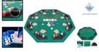Luxurious 48-inch Folding Poker Table Top - Octagonal With Built-in Accessories