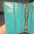 Rare- Filofax Malden  Aqua Leather Personal Size Organizer Planner